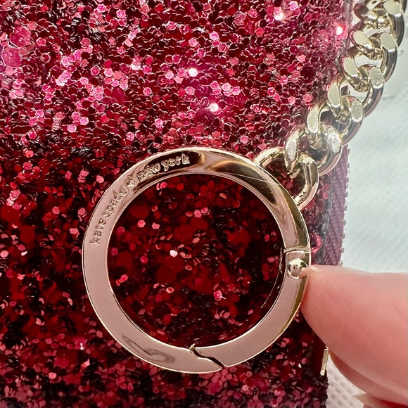 ❤️NWT Kate Spade Perfect Valentine’s Day Gift GLITTER BLACK CHERRY Odette Med - Picture 8 of 11